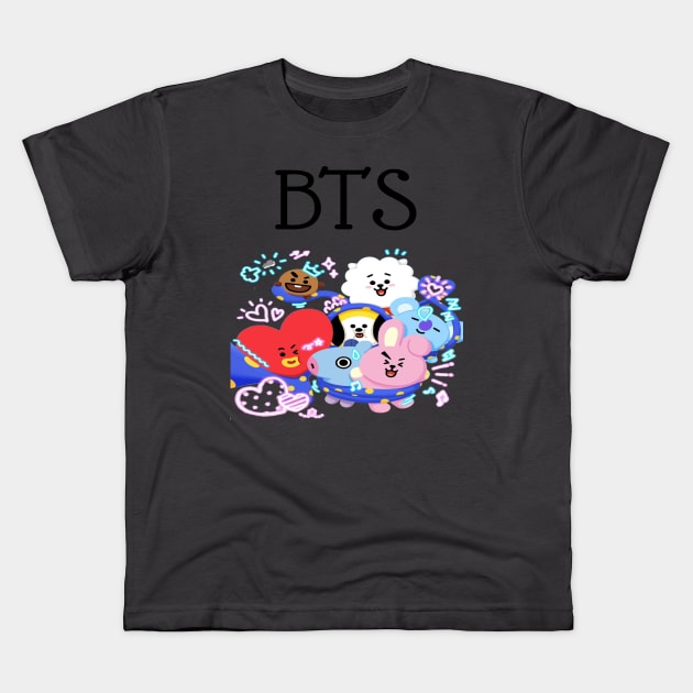 BT21 BTS Characters Kids T-Shirt by ananalsamma